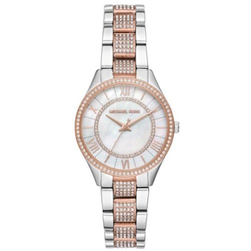 Michael Kors Mk4366 Ladies Lauryn Two Tone Mother Of Pearl Watch