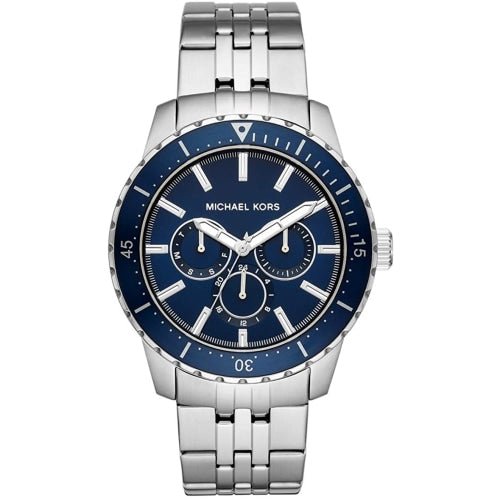 Michael Kors Mk7153 Men S Cunningham Silver Blue 44mm Watch