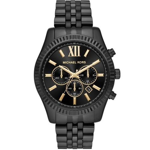 Michael Kors Lexington Men S Black Chronograph Watch Mk8603