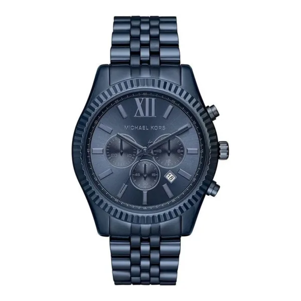 Michael Kors Mens Watch Lexington Chronograph 45mm Navy Blue Mk8480