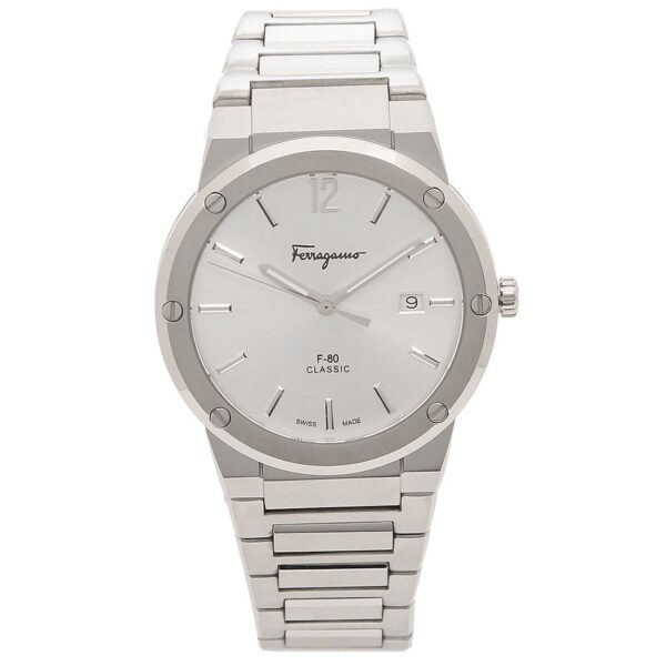 Salvatore Ferragamo F 80 Classic Silver Dial Silver Steel Strap Watch For Men Sfdt02223 - alternate view