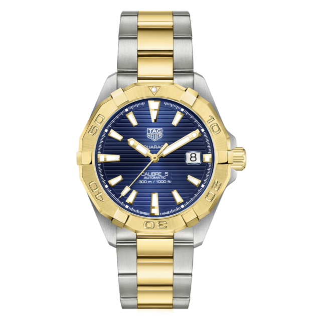 Tag Heuer Aquaracer Calibre 5 Blue Dial Two Tone Steel Strap Watch For Women Wbd2120 Bb0930 - Image 4