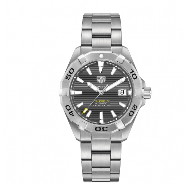 Tag Heuer Aquaracer Calibre 5 Grey Dial Silver Steel Strap Watch For Men Wbd2113 Ba0928 - alternate view