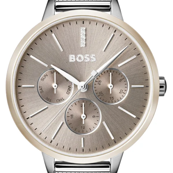 Hugo Boss Womens 1502423 Symphony Rose Gold Tone Stainless Steel Mesh Watch