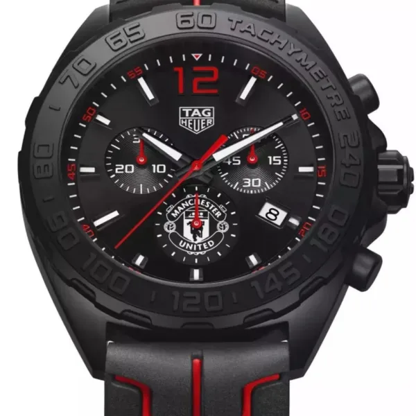 Tag Heuer Formula 1 Quartz Chronograph 43mm Mens Watch Stainless Steel Case With Black Rubber Strap Black Dial - alternate view