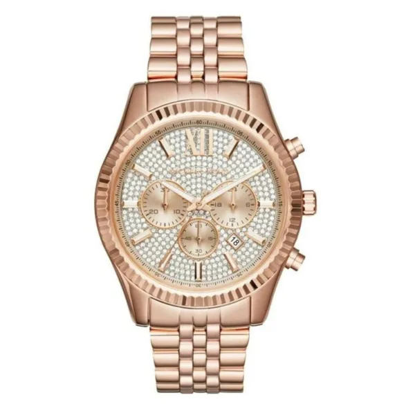 Michael Kors Mens Watch Lexington Chronograph Gold Rose Mk8580
