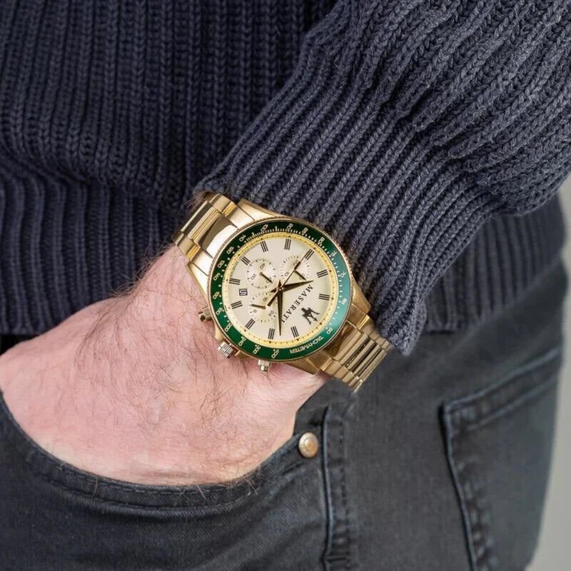 Maserati R8873640005 Sfida Chrono Mens Gold Watch - Image 5