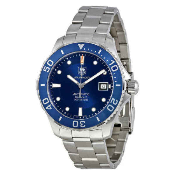 Tag Heuer Aquaracer Caliber 5 Automatic Blue Dial Silver Steel Strap Watch For Men Wan2111 Ba0822 - alternate view