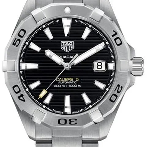 Tag Heuer Aquaracer Automatic Caliber 5 Black Dial Silver Steel Strap Watch For Men Wbd2110 Ba0928 - Image 3