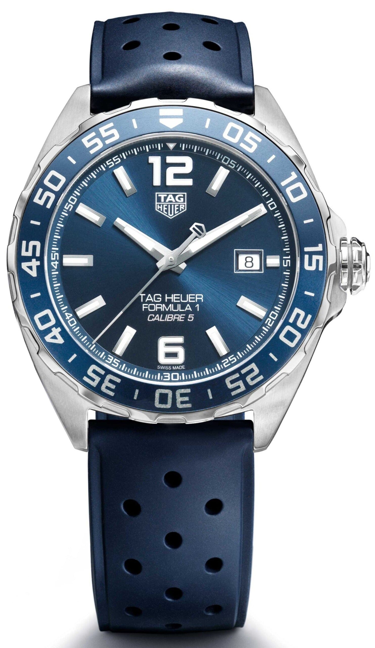 Orologio da uomo Tag Heuer Formula 1 Bucherer Blue Edition con cinturino in gomma Waz2015