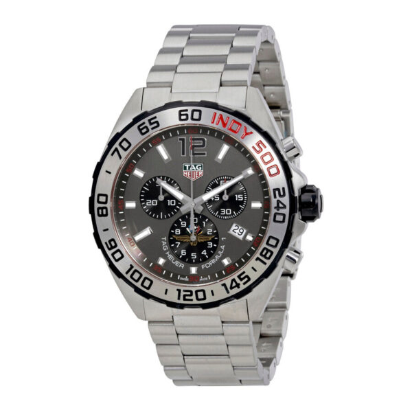 Tag Heuer Formula 1 Chronograph Indy 500 Special Edition Grey Dial Silver Steel Strap Watch For Men Caz1016 Eb0058 - alternate view