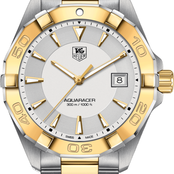 Tag Heuer Aquaracer Silver Dial Two Tone Steel Strap Watch For Women Wbd1120 Bb0930
