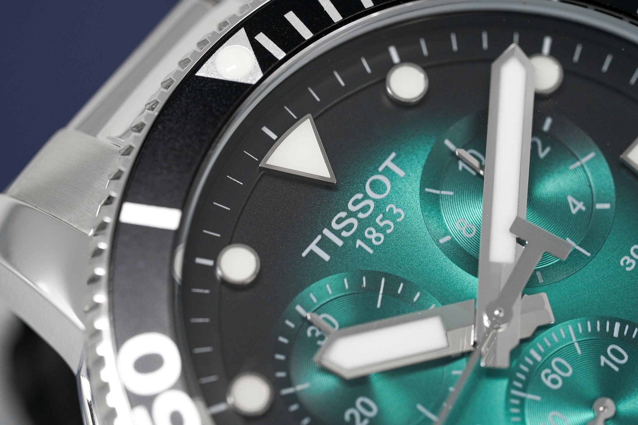 Tissot Chronograph Mens Watch Seastar 1000 Green T1204171109101 - Image 3