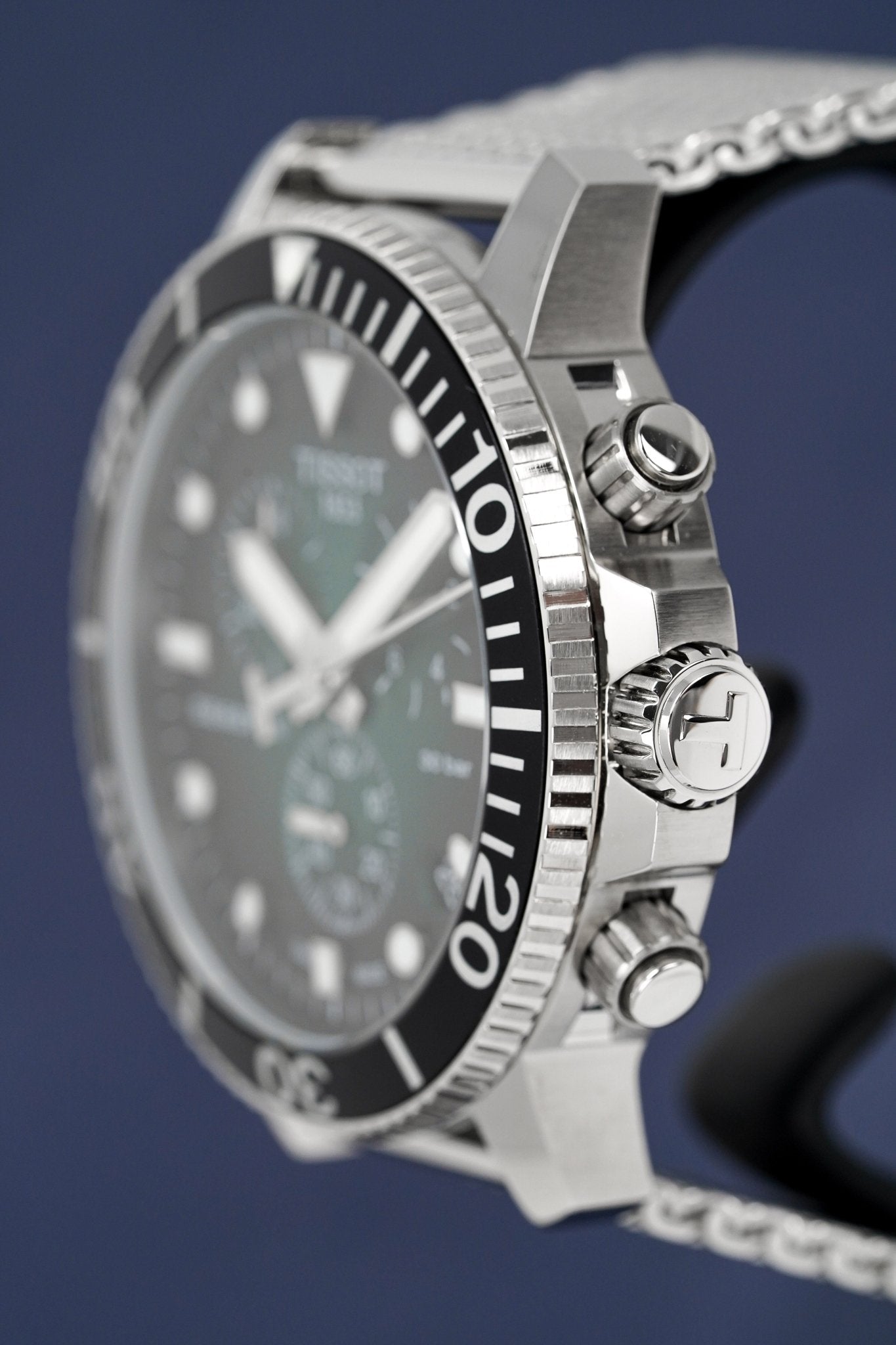 Tissot Chronograph Watch Seastar 1000 Green Mesh T1204171109100 - Image 4