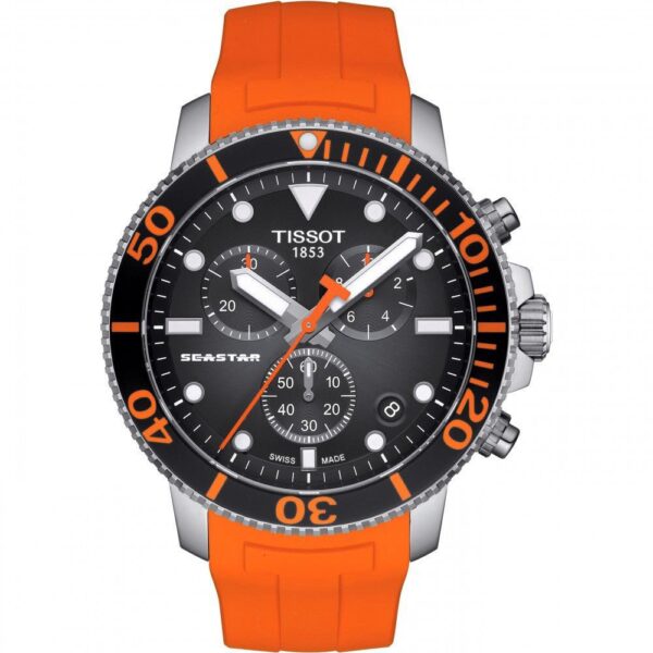 Montre chronographe Tissot Seastar 1000 Orange T1204171705101