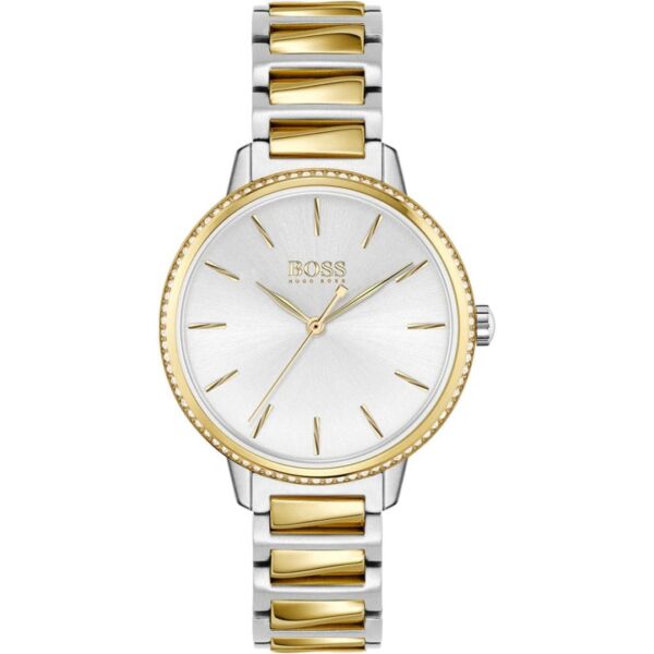 Hugo Boss Womens 1502568 Signature Two Tone Stainless Steel Analog Watch