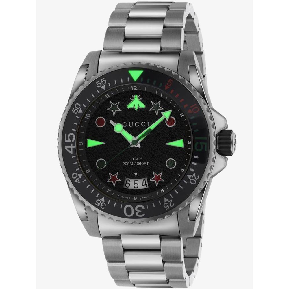 Gucci Mens Dive Steel Bracelet Watch Ya136221 - Image 2