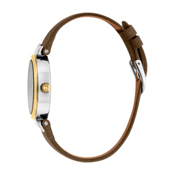 Just Cavalli Vibrazioni Leather Brown Yellow Gold Leopard Glitter - alternate view