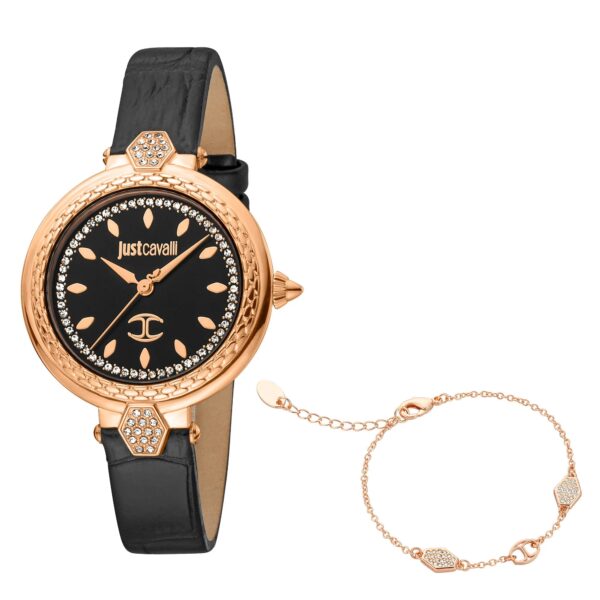 Just Cavalli Snake Creazione Black Leather