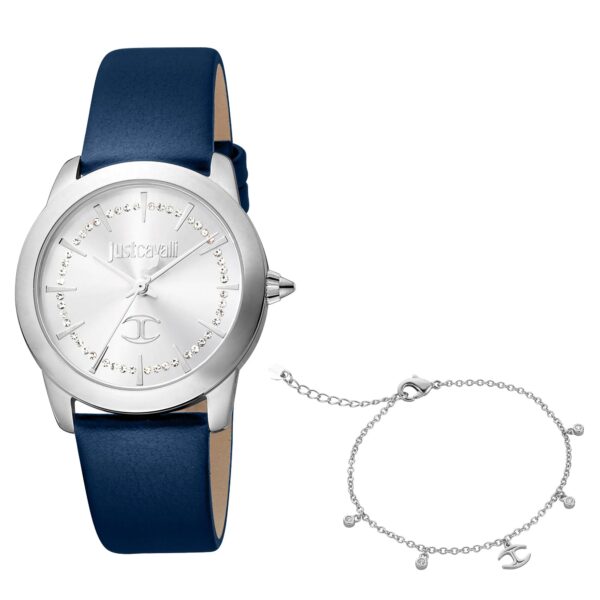 Just Cavalli Glam Creazione Leather Blue