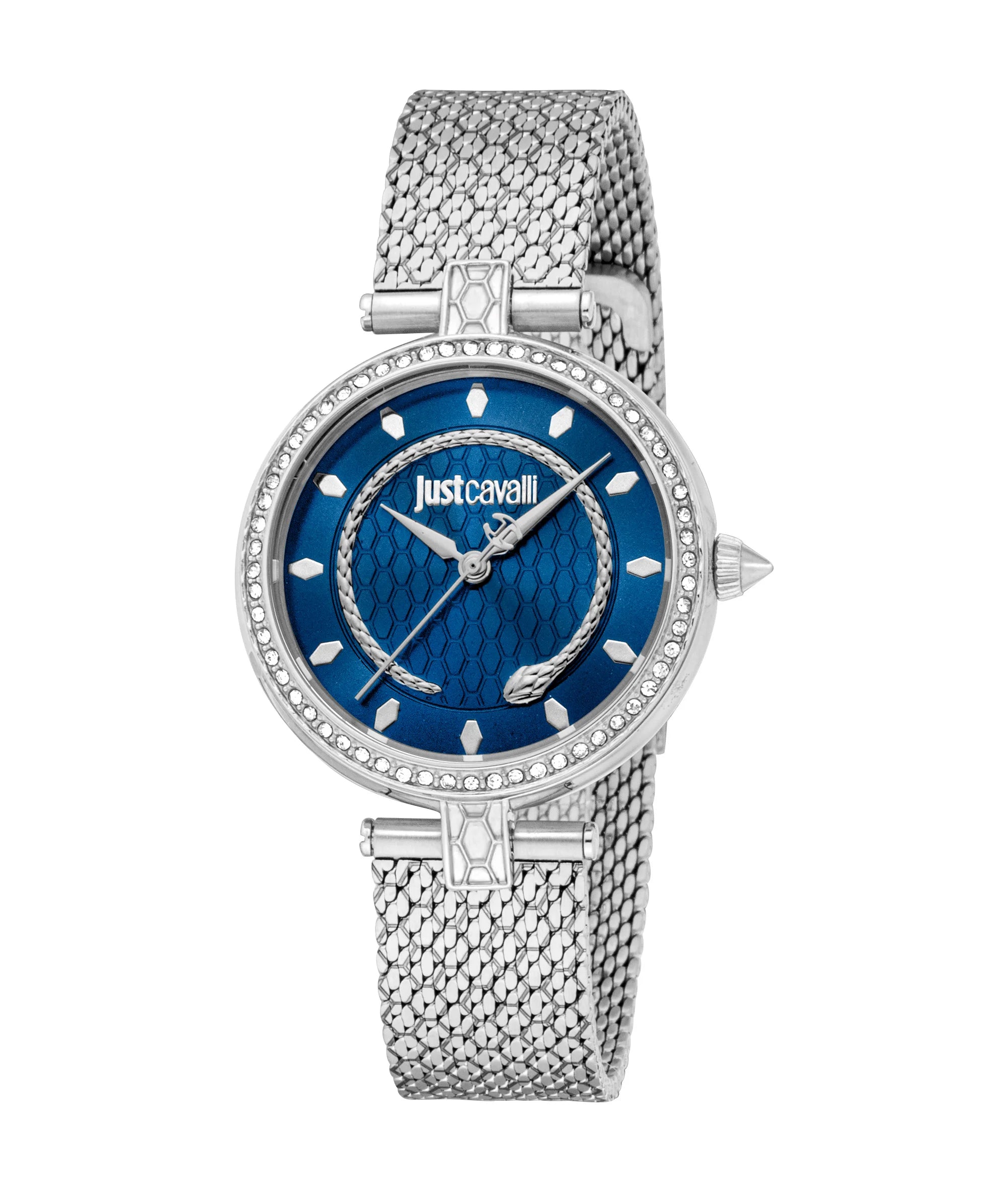 Just Cavalli Obsessive Snake Silver Blue