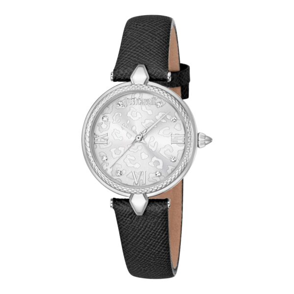 Just Cavalli Donna Leopardo Leather Black