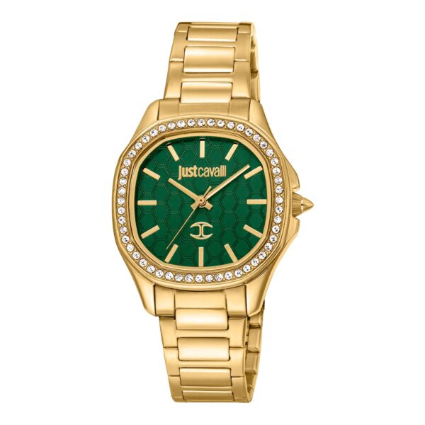 Just Cavalli Quadro Yellow Gold Green