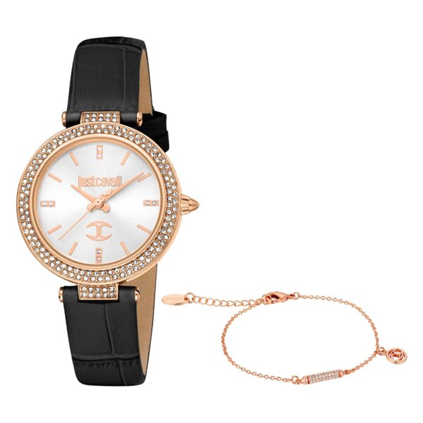 Just Cavalli Savoca Leather Black RG Silver