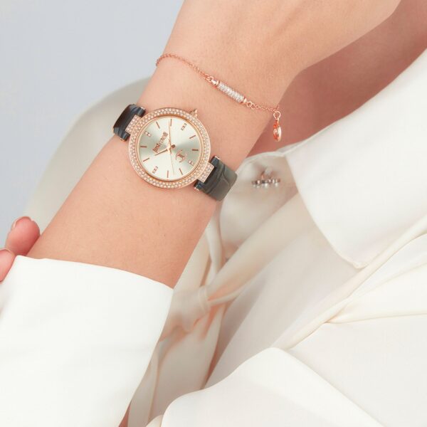 Just Cavalli Savoca Leather Black RG Silver - alternate view