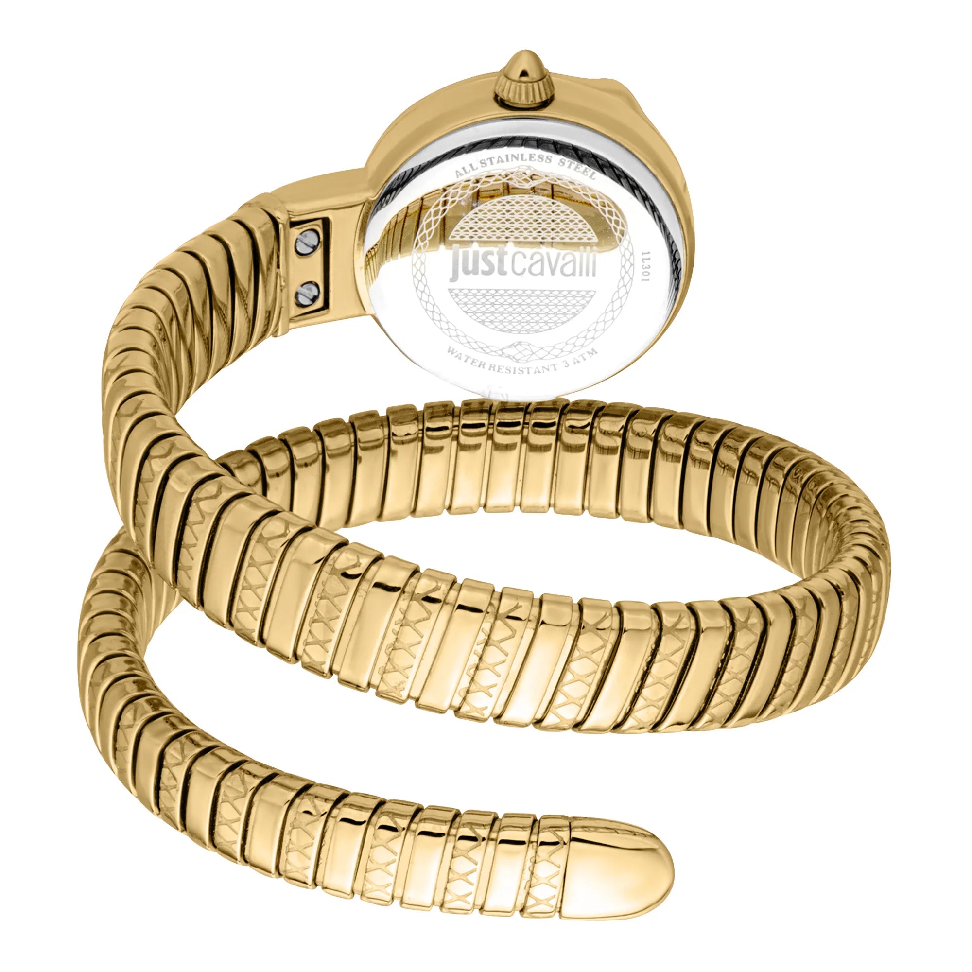 Just Cavalli Cerchio Snake Yellow Gold Silver Grey - Image 3