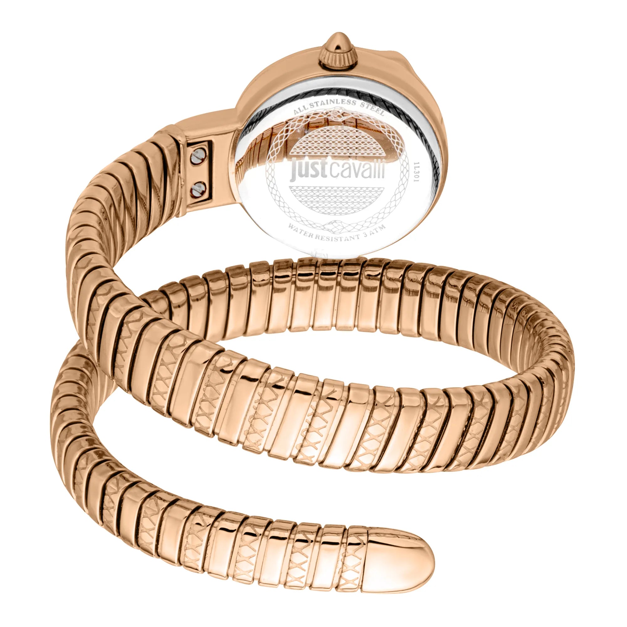 Just Cavalli Cerchio Snake Rose Gold Silver Grey - Image 3
