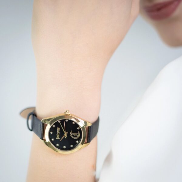 Just Cavalli Luna Leather Black YG Black - alternate view