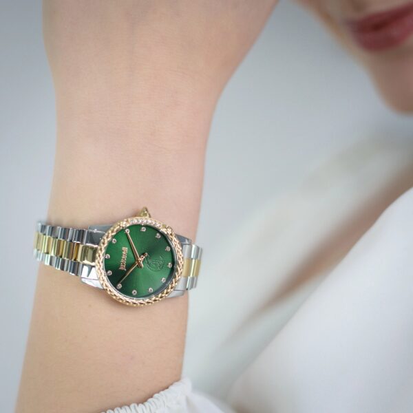 Just Cavalli Fiorenza Snake Two Tones YG Green - alternate view