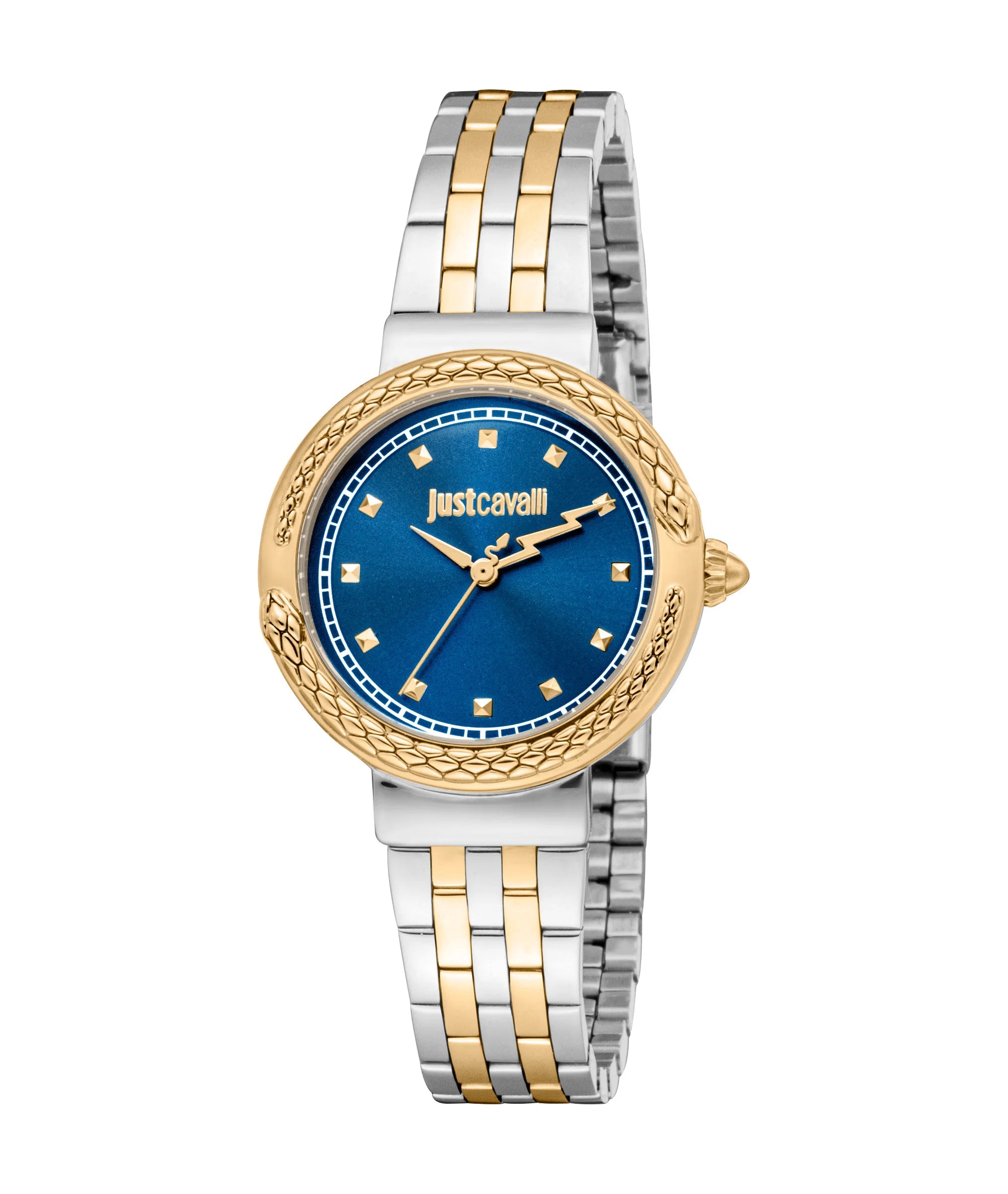 Just Cavalli Brave Snake Two Tones YG Blue