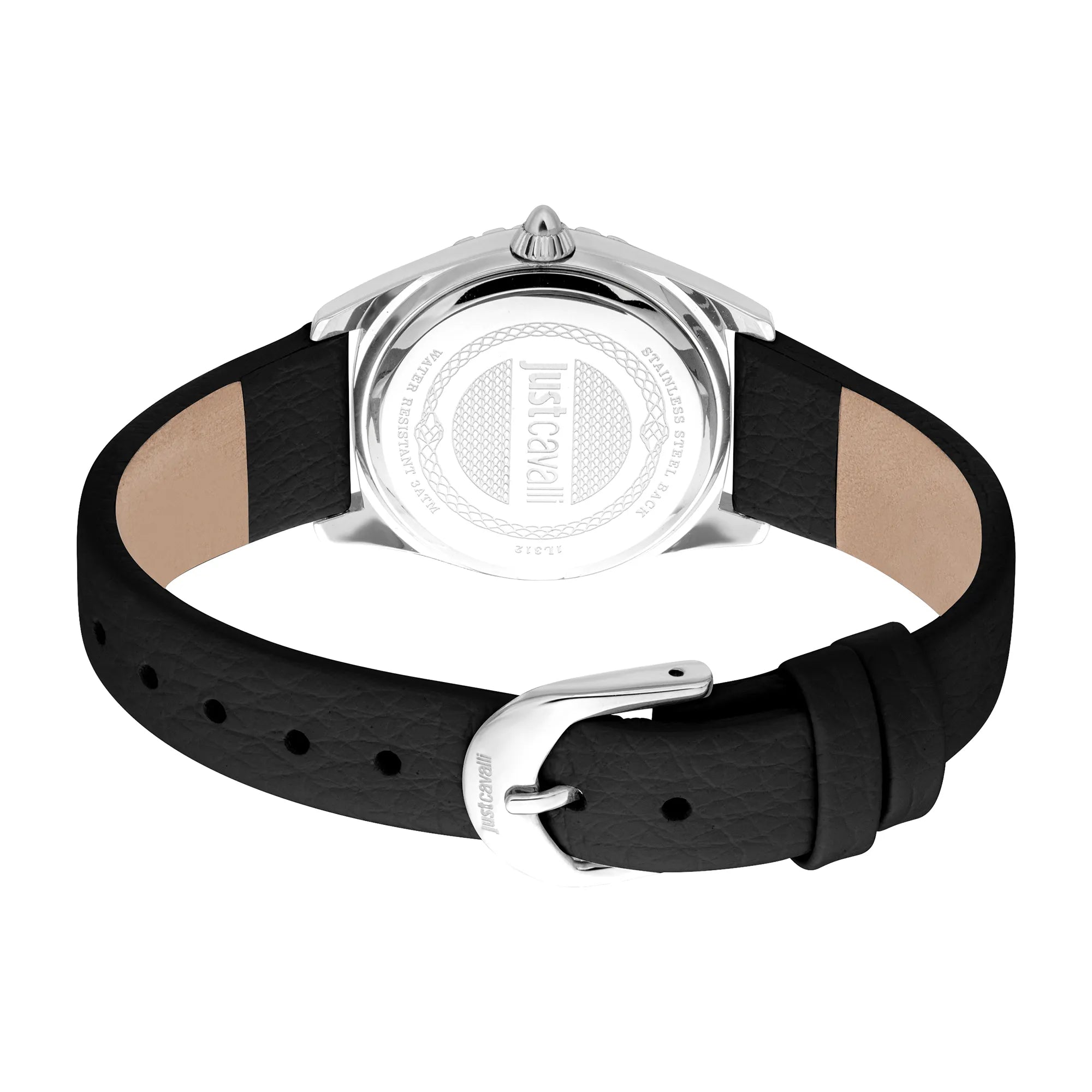 Just Cavalli Indomitable Animalier Leather Black Blue - Image 4