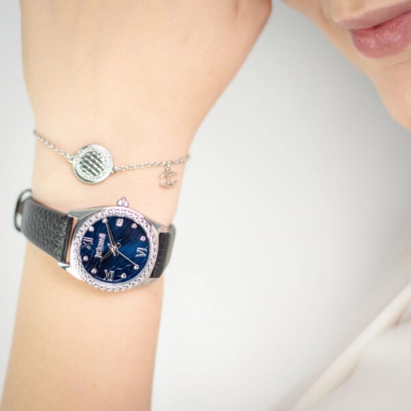 Just Cavalli Indomitable Animalier Leather Black Blue - alternate view