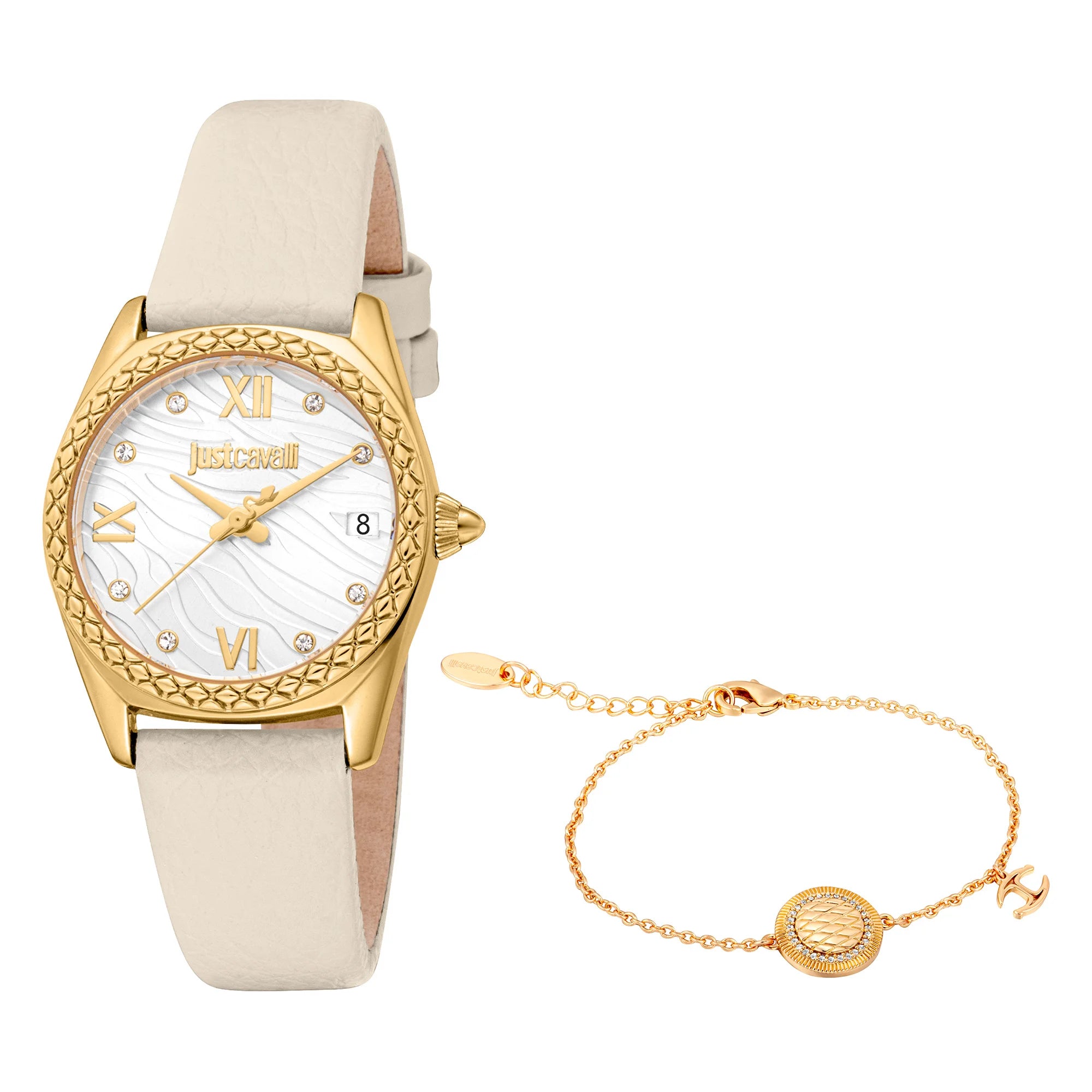 Just Cavalli Indomitable Animalier Leather Beige YG
