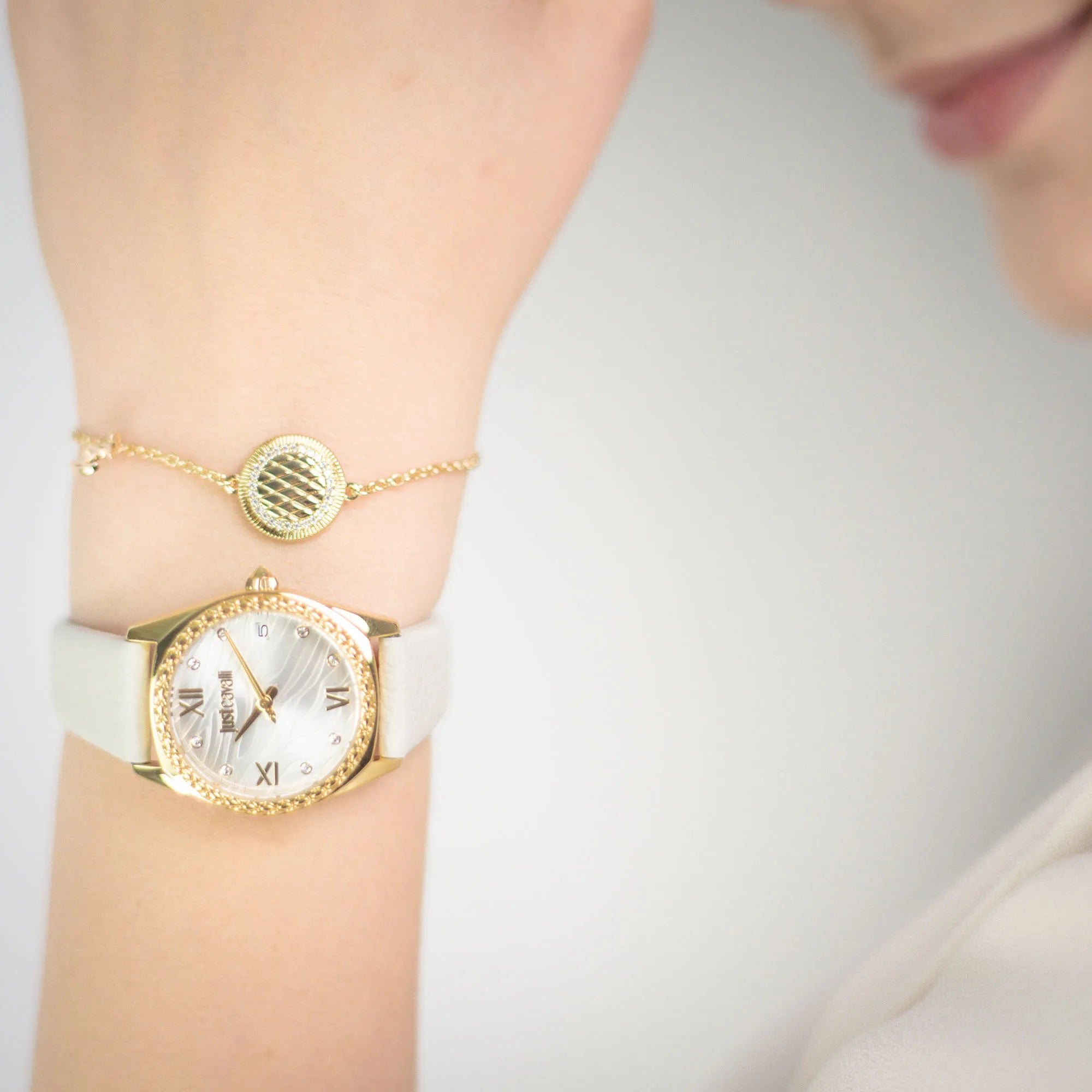 Just Cavalli Indomitable Animalier Leather Beige YG - Image 2