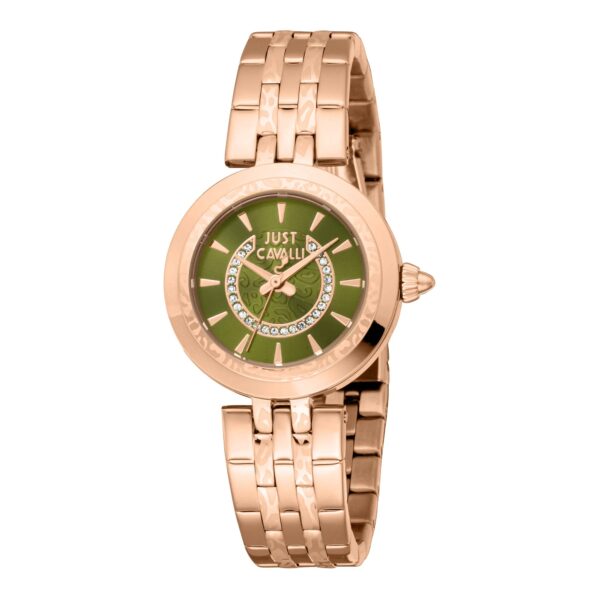Just Cavalli Preziosa Rose Gold Olive Green