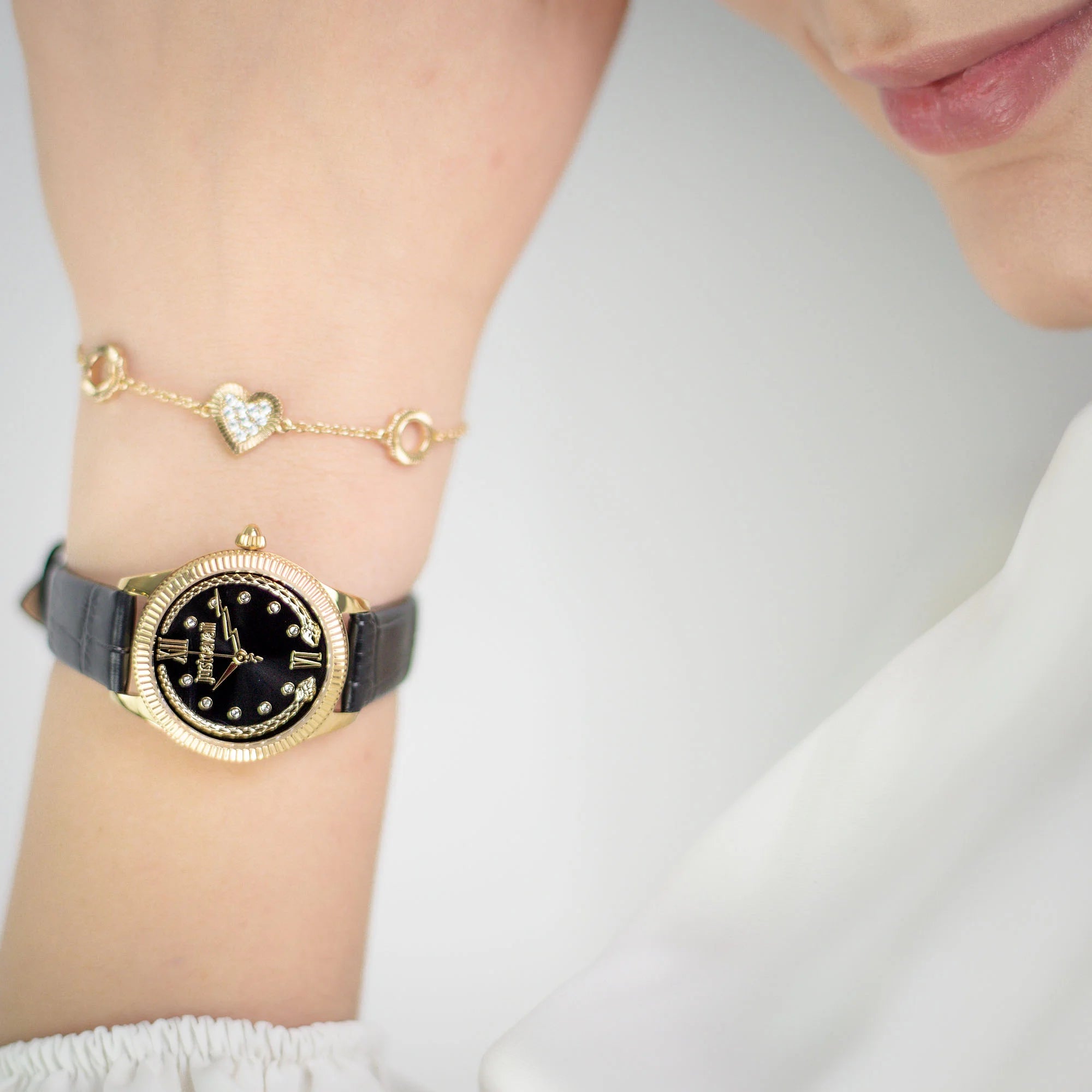 Just Cavalli Lovestruck Valentines Leather Black YG - Image 2