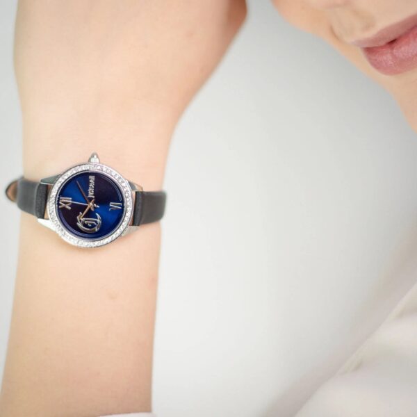 Just Cavalli Forward Leather Black Blue - alternate view