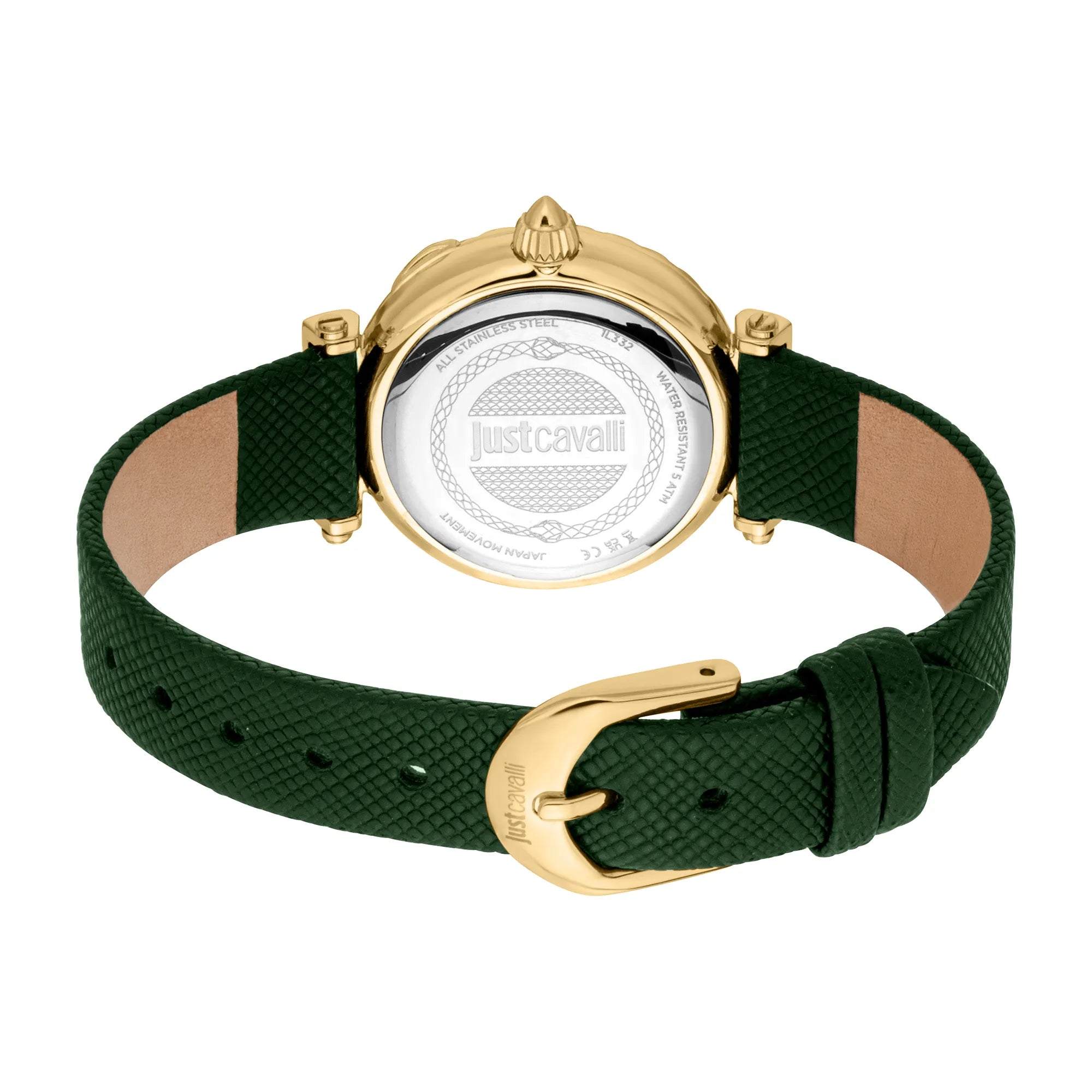 Just Cavalli Mistero Snake Leather Yellow Gold Green - Image 3
