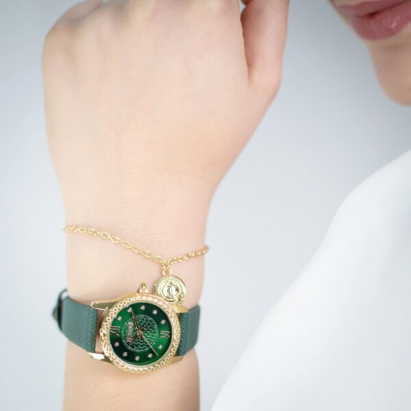 Just Cavalli Sublime Animalier Leather Green Yellow Gold - alternate view