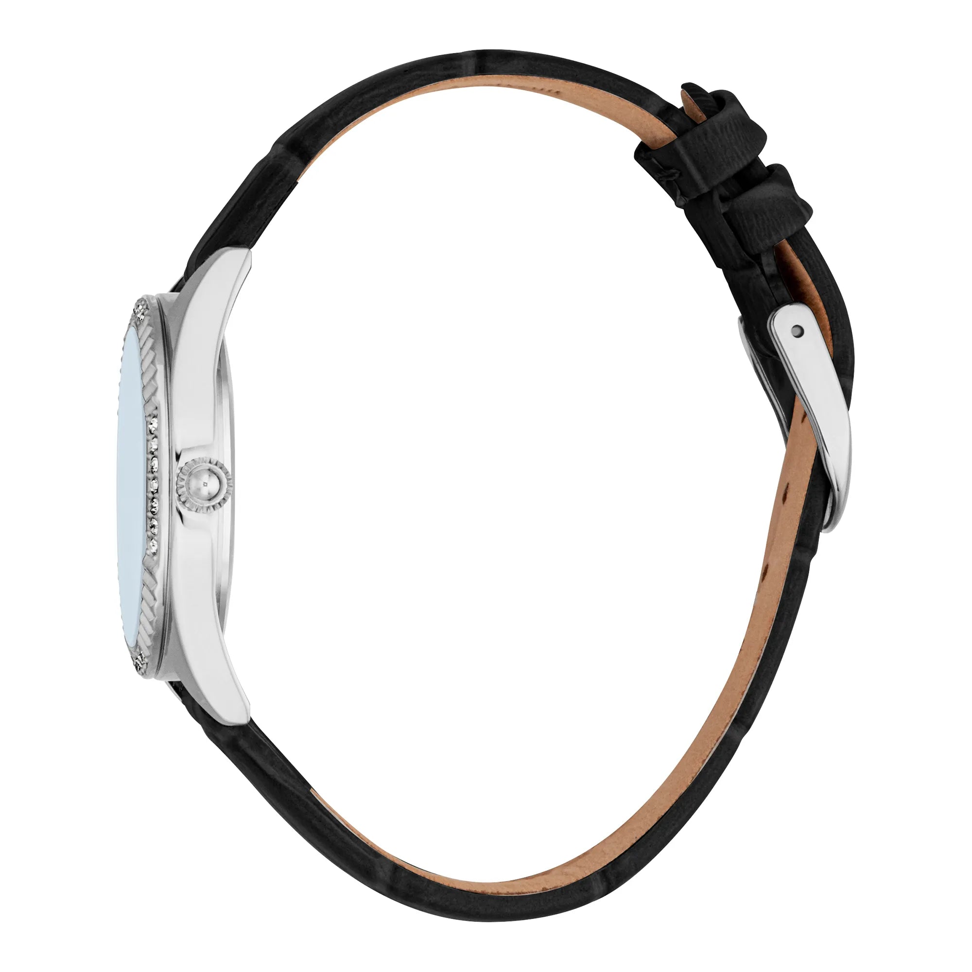 Just Cavalli Vittoria Glam Leather Black Light Blue - Image 3