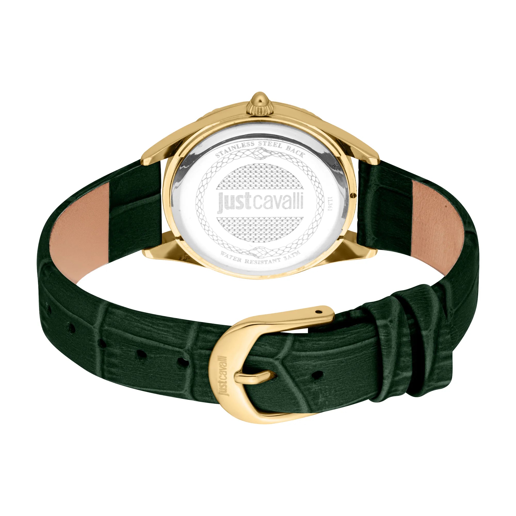 Just Cavalli Vittoria Glam Leather Green YG - Image 4