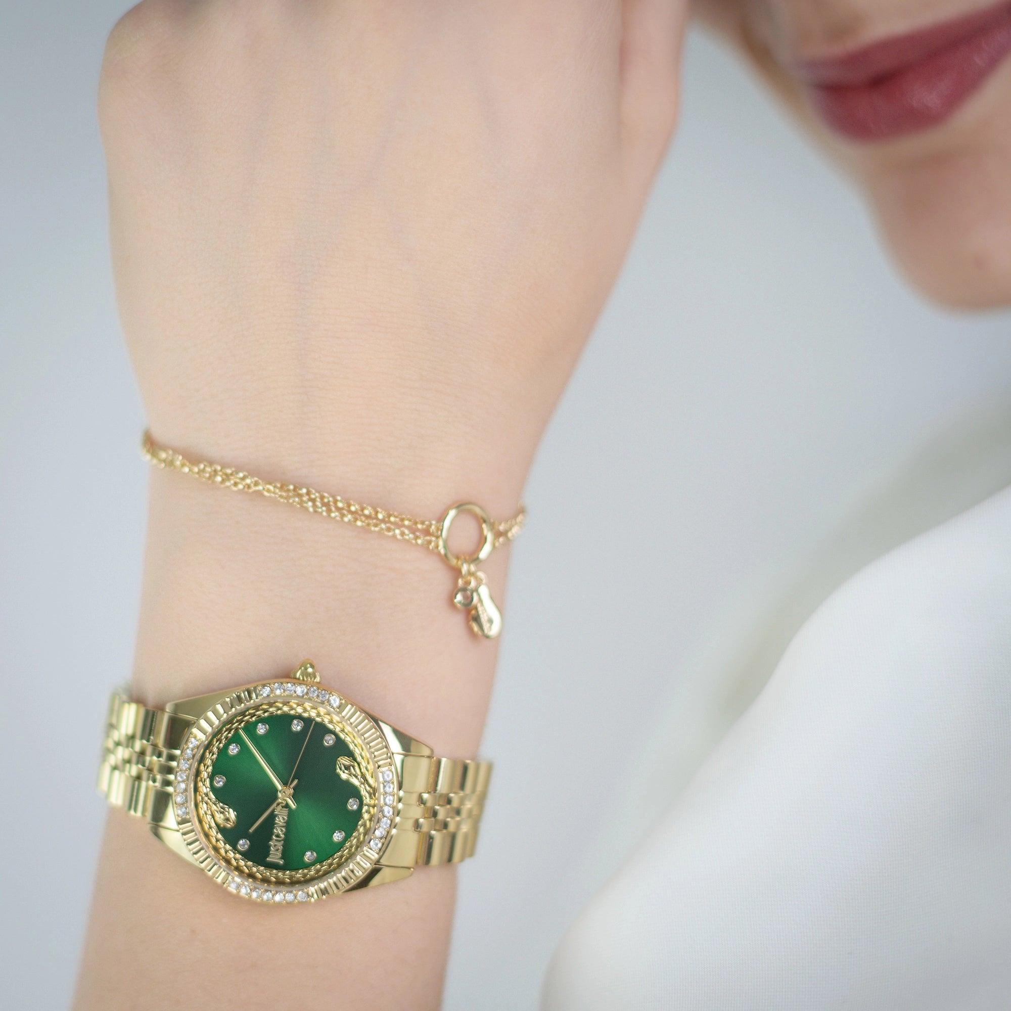 Just Cavalli Vittoria Glam Yellow Gold Green - Image 2