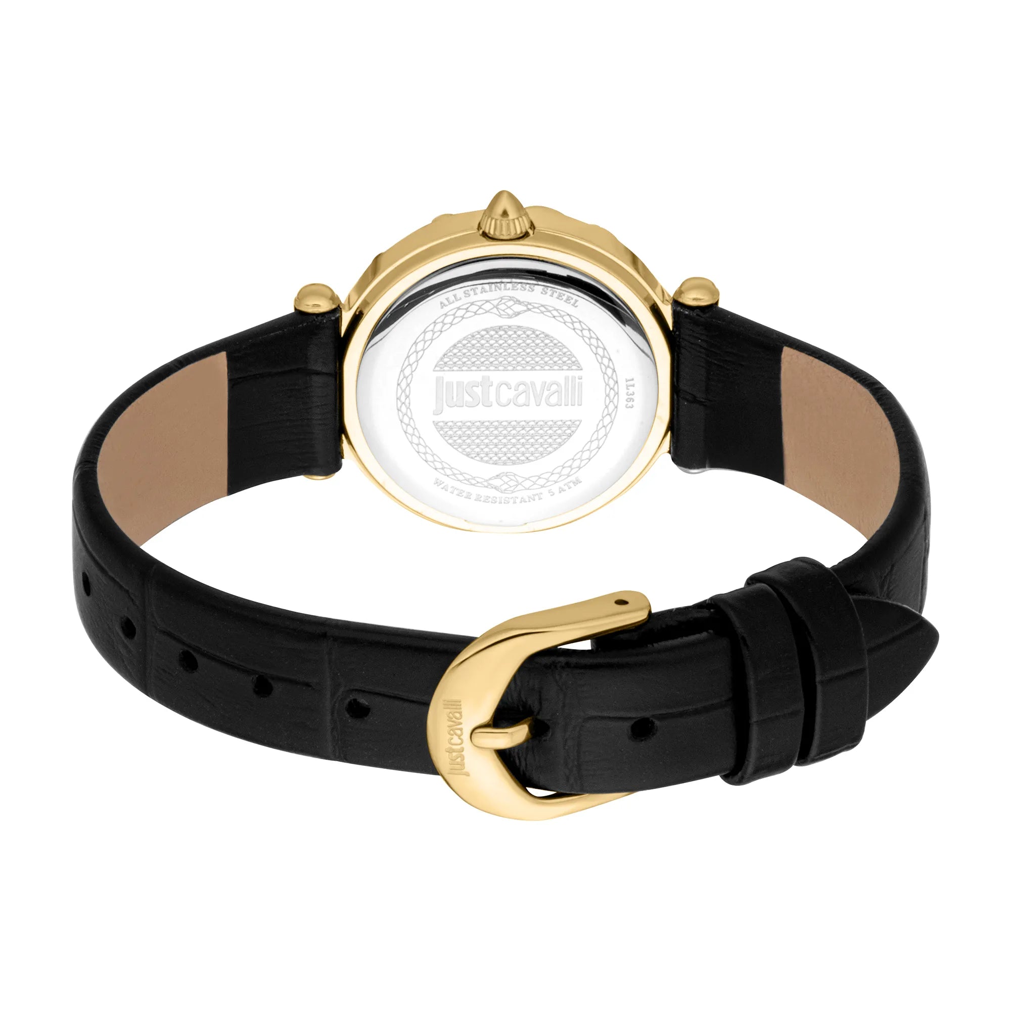 Just Cavalli Stella Snake Leather Black YG Silver - Image 4