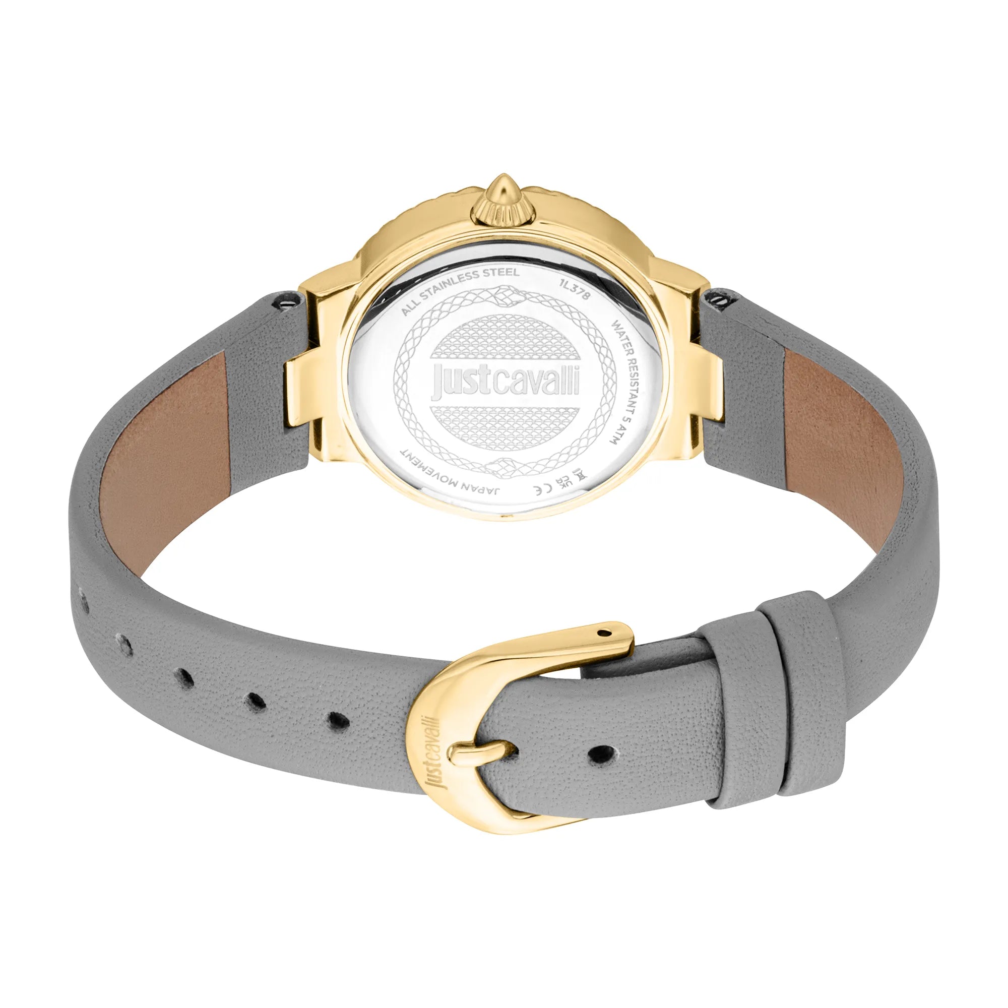 Just Cavalli Primavera Snake Leather Light Grey Silver - Image 3