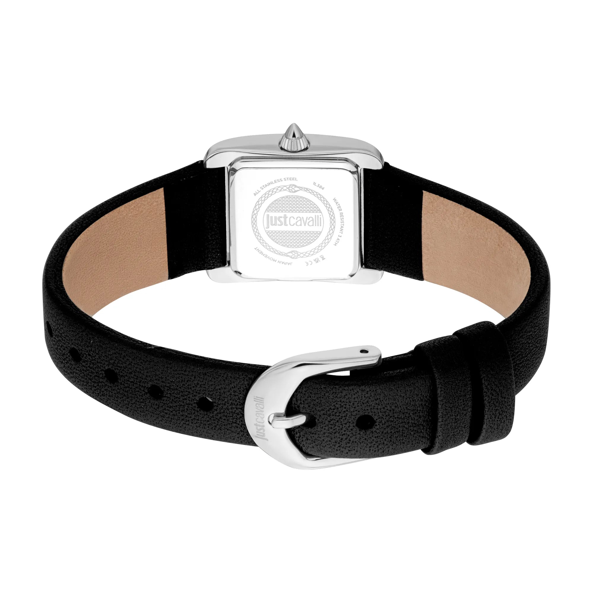 Just Cavalli Sera Leather Black Silver - Image 3