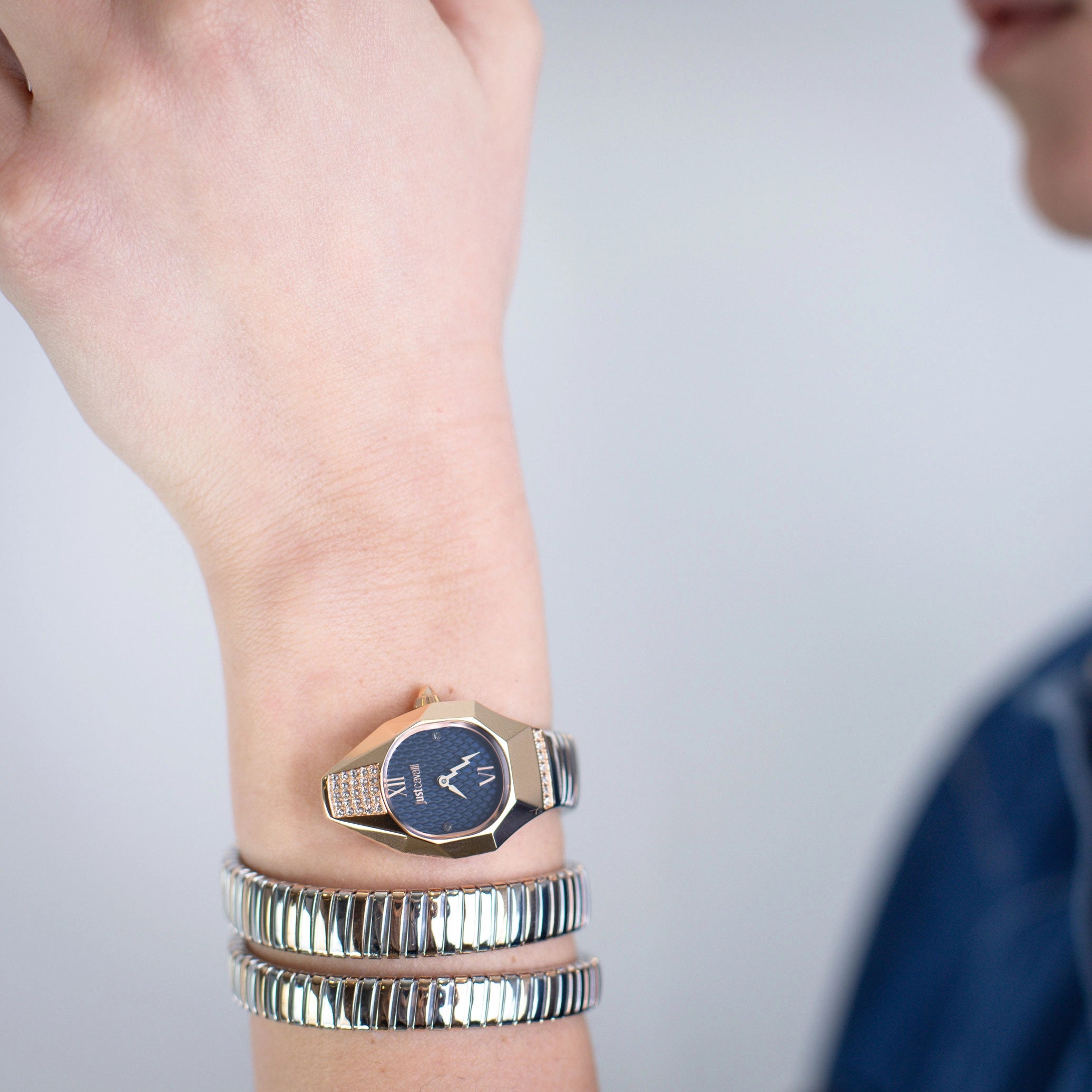 Just Cavalli Lunara Silver Rose Gold Blue - Image 2